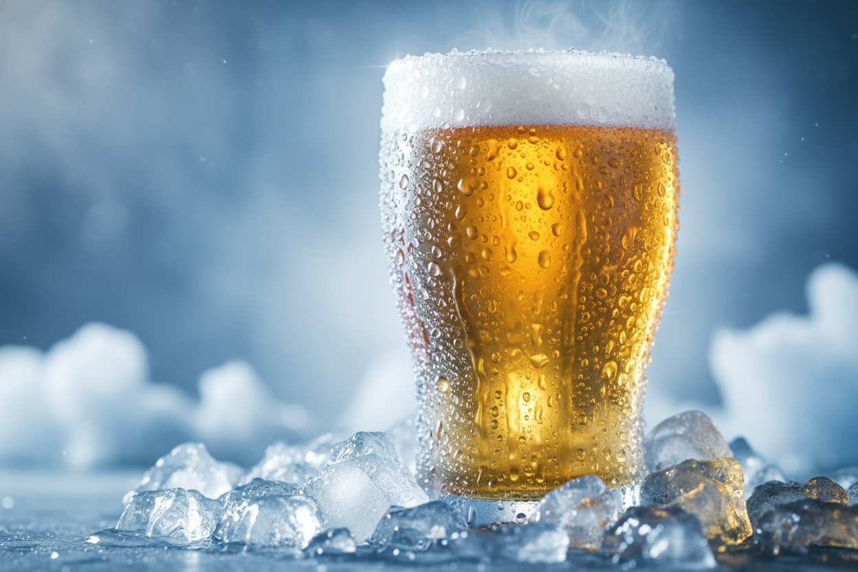 imagen de una cervesa super fria 